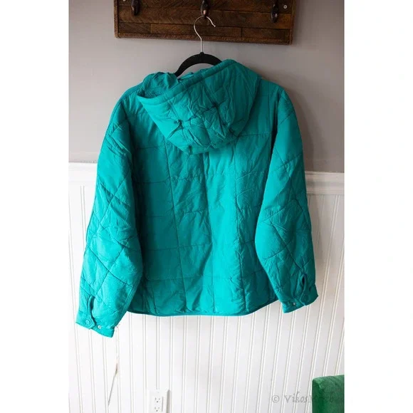 Free People Pippa Packable Pullover Puffer Jacket Small Teal - Picture 6 of 7
